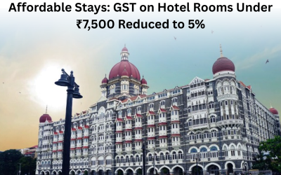 Affordable Stays: GST on Hotel Rooms Under ₹7,500 Reduced to 5%
