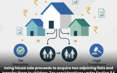 Using house sale proceeds to acquire two adjoining flats and transfer them to children: Tax considerations under Section 54
