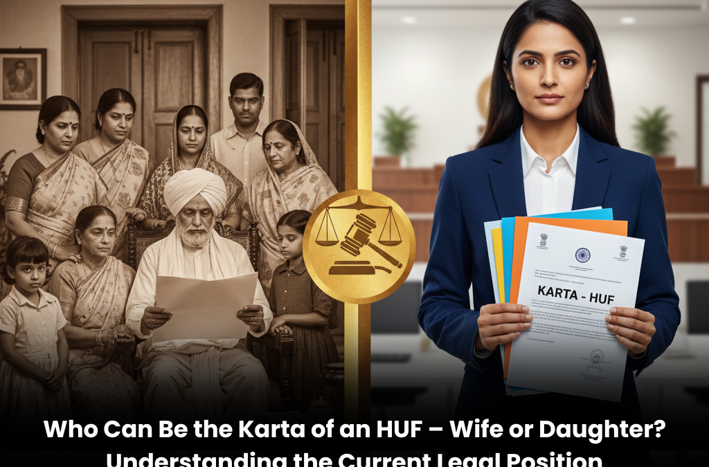 Who Can Be the Karta of an HUF – Wife or Daughter? Understanding the Current Legal Position