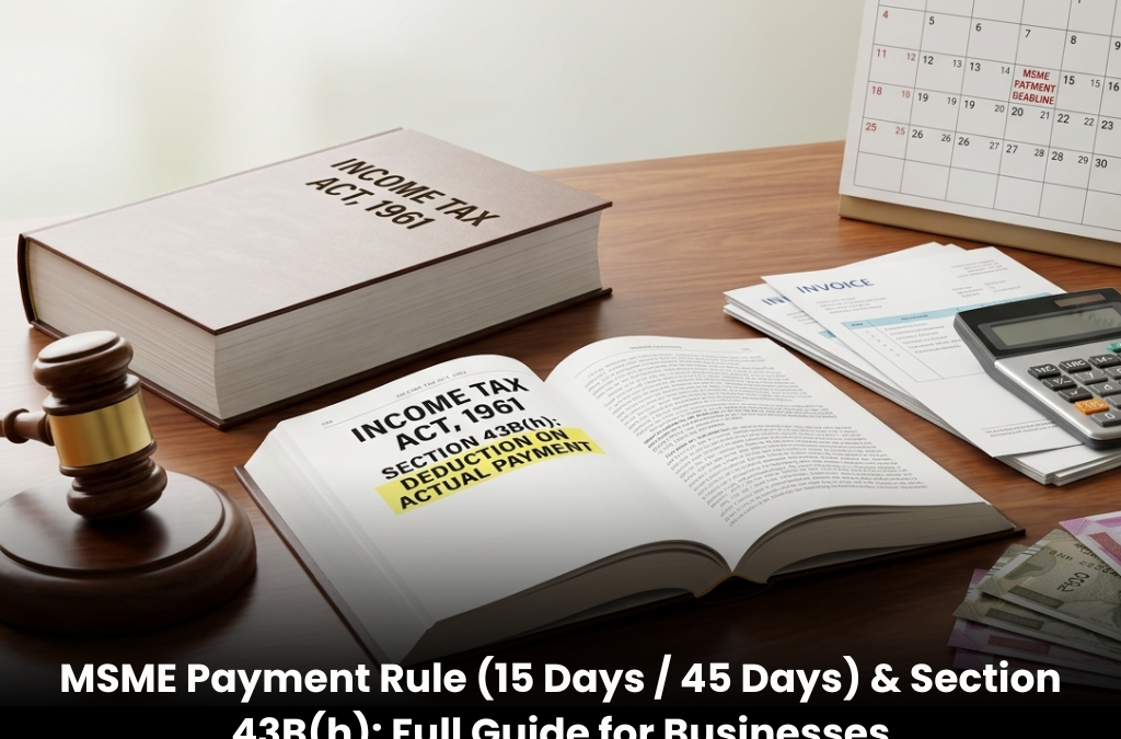 MSME Payment Rule (15 Days / 45 Days) & Section 43B(h): Full Guide for Businesses